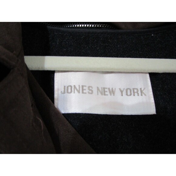 Jones New York Womens Trench Brown Coat Size 6 Suede Pockets - Picture 5 of 11